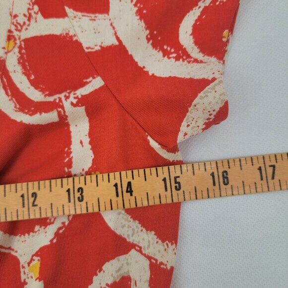 Diane von Furstenberg Womens 6 Dress Wrap Orange ANTONIO Silk Knee Length DVF - Picture 11 of 15